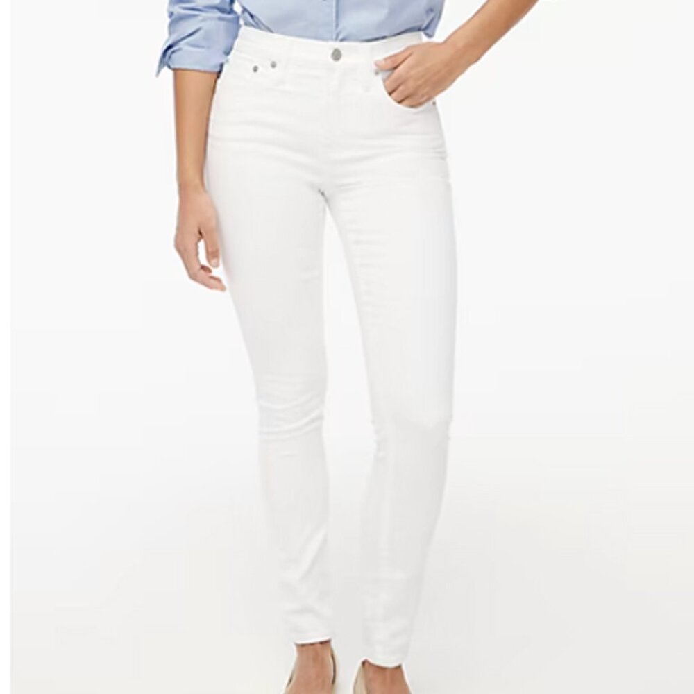 J.Crew White Toothpick Jeans 27w